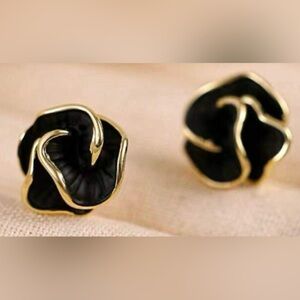 Black&Gold Swirl Earrings